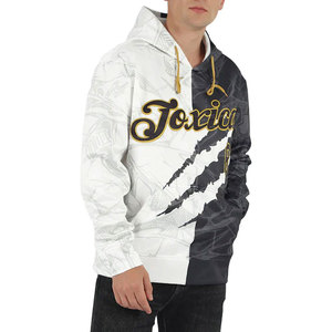 Sudadera con Capucha Deportiva 3D Negra con Patrón de Grafiti Cosido a Medida, Estilo Urbano, Calidad Premium - Product Image 2