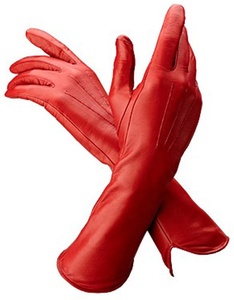 Gants en cuir de chèvre, rouges, de haute qualité, pour femme, Design personnalisé, vie quotidienne, tendance, nouveauté, rouge, livraison gratuite - Product Image 4