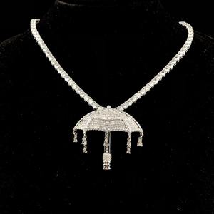 Popular Colgante de Diamante Moissanita con Diseño de Paraguas, Collar Hiphop Personalizado para Hombres y Mujeres - Product Image 3
