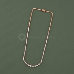 Collar de diamantes cultivados en laboratorio con corte redondo para un look elegante, con certificación IGI y claridad VVS, de proveedor y fabricante indio. - Product Image 2