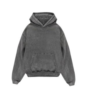 Sweat-shirt à capuche pour homme, coupe classique, couleur unie, en molleton de coton écologique, décontracté, avec poche avant, 300g, pour l'automne - Product Image 1