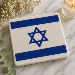 Posavasos de mármol de lujo con la bandera de Italia, cuadrado, de piedra, decoración de mesa, artículo de regalo, moderno, elegante, diseño de calidad de exportación, nuevo concepto. - Product Image 5