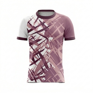 Maillot de football à imprimé géométrique pour homme, manches courtes, polyester respirant, col rond, vêtements de sport toutes saisons - Product Image 5