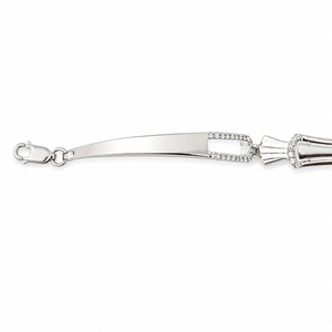 Pulsera de Eslabones con Diamantes Redondos Brillantes para Mujer, Engaste de Bisel, Acabado Pulido, Geométrica, para Fiestas, Bodas, Uso Diario, Regalo, Joyería - Product Image 2