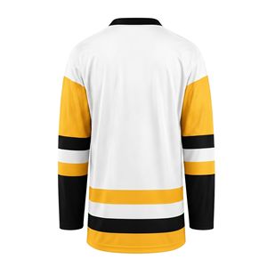 White Base Contrast Color Breathable Blank Ice Hockey Jersey Polyester <b>Mesh</b> Fabric Training Uniform Long Sleeve Sports <b>Shirts</b> - Product Image 2