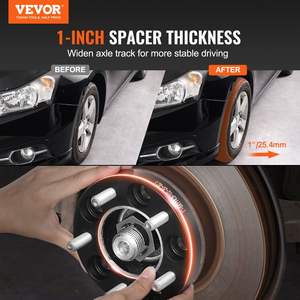 Espaciadores y adaptadores de rueda forjada de 5 lengüetas 1 \ "5 \" x4.5 \ "4 PCS Espaciadores de rueda forjados de calidad superior negros para automóviles - Product Image 2