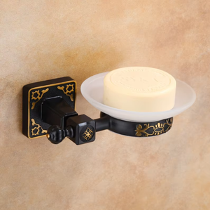 Jabonera de Aleación de Aluminio Negro Mate, Estilo Europeo, Moderna y Vintage, de Doble Uso, para Baños Contemporáneos - Product Image 4