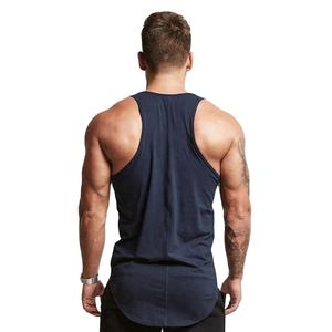 Débardeur pour hommes de couleur unie pour l'entraînement physique Logo personnalisé impression Gym coton fait Style décontracté-prix de gros d'usine - Product Image 2