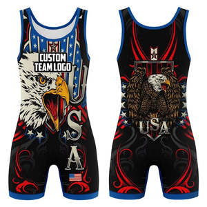 Trajes de Lucha Libre para Hombre, Ropa Deportiva, Uniforme de Lucha Libre Personalizado, Ropa Deportiva de Marca Personalizada, 100% Poliéster, Impresión Personalizada - Product Image 6