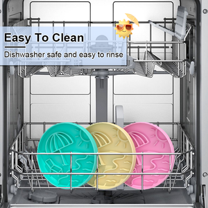 Custom Luxury Designer Slow Feed Sublimation No Spill Portable Bowl For Pet Bowls & Feeders <b>Silicone</b> Slow Feeder Dog Bowl - Product Image 3