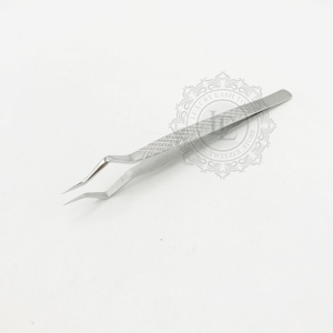 Pinzas de extensión de pestañas profesionales Diamond Grip Nuevo diseño Pinzas de aislamiento Hecho a mano Acero inoxidable Precio al por mayor - Product Image 6
