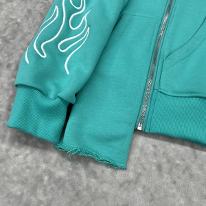 Sudaderas con Diseños Personalizados, 100% Algodón, Felpa, Lavado Ácido, Estilo Urbano, con Pedrería, para Hombre - Product Image 4