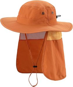 Unisex Quick Dry Four Seasons Laminated Fisherman <b>Hat</b> Foldable Nylon Boonie Bucket Cap Neck Flap Oxford Canvas 54-56CM Outdoor - Product Image 2