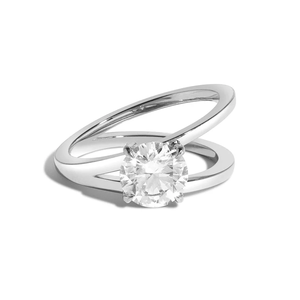 Anillo Brillante en Forma de V de Oro Sólido de 14k con Diamante Corte Pera, Regalo de Boda, Compromiso, Aniversario, Certificado IGI - Product Image 5