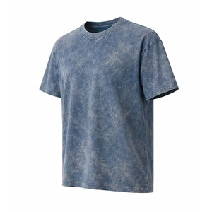 T-shirt vintage délavé à l'acide pour homme, en coton épais et surdimensionné, faible MOQ, style streetwear, OEM - Product Image 6