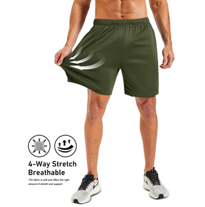 Shorts en maille respirants pour hommes, couleur unie personnalisée, haute qualité, service OEM, nouvelle collection 2026, taille adulte, faible MOQ - Product Image 2