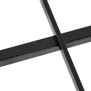 Struttura letto a piattaforma in metallo nero King Size stabile con testiera e pediera in legno marrone retrò, altezza 14 pollici - Product Image 4