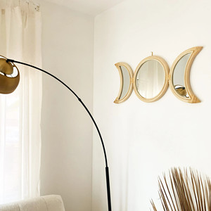Factory Price OEM ODM Accepted Crescent Half Moons <b>Mirrors</b> Classic Moon Phase <b>Hanging</b> <b>Mirror</b> Set - Product Image 3