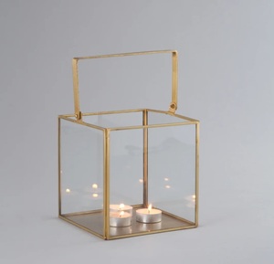 Customizable <b>Large</b> Metal <b>Lantern</b> With Glass Candle Holder For Outdoor Garden Patio Porch Balcony And Wedding Ceremony Decoration - Product Image 2