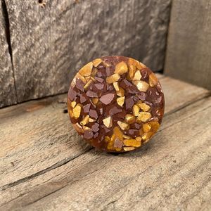 Mocha Gold Terrazzo Resin Drawer <b>Knob</b> Handmade Chocolate Brown Cabinet Pull Luxury Mosaic <b>Furniture</b> <b>Handle</b> - Product Image 6