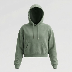 Sweat à capuche léger pour femme, coupe courte, manches longues, tissu doux, look décontracté, idéal pour les voyages, la maison, la salle de sport, le travail - Product Image 1