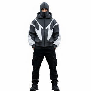 Sudadera con capucha de algodón 100% para hombre, estilo urbano, con cremallera, lavado ácido, transpirable, ecológica, de secado rápido, novedad 2026, gran oferta - Product Image 3