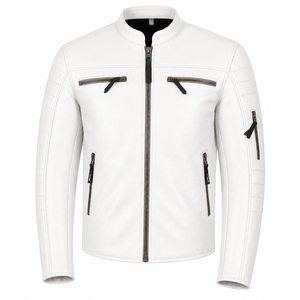 Genuine Leather Motorcycle <b>Biker</b> <b>Jacket</b> <b>Men</b> Women Racing Fashion <b>Jacket</b> Breathable OEM Custom Logo Low MOQ - Product Image 3