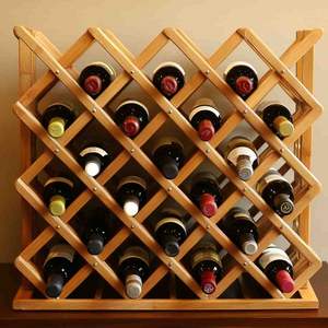 Porte-vin rustique en bois massif – Finition haut de gamme |   Travail artisanal de qualité |   Meilleur tarif d'usine - Product Image 1