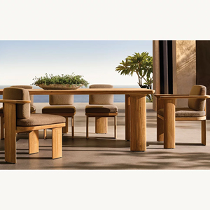 Silla de Comedor de Madera de Teca de Estilo Moderno para Restaurante, Hotel y Jardín, para Cocina, Sala de Estar, Uso en Exteriores, Muebles - Dune - Product Image 1