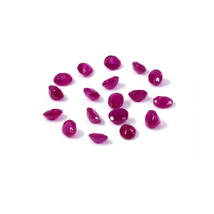 Rubíes africanos naturales calibrados en forma ovalada de 6x7 mm, piedras preciosas de rubí facetadas sueltas naturales para la fabricación de joyas, listas para usar. - Product Image 1