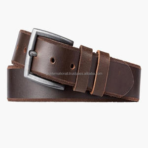 เข็มขัดผู้ชายหนังวัวแท้หัวเข็มขัดทองเหลืองแบบง่ามธรรมชาติสไตล์โบราณ - Product Image 2