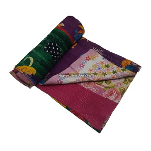 Colcha Kantha Gudari, Colcha Kantha Gudari, Venta al por Mayor, Proveedor de Oro, GD1119, Colcha Kantha Hecha a Mano, Algodón Estampado Indio - Product Image 1