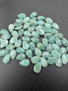 Piedra Preciosa de Amazonita Suelta Hecha en India, Corte Briolette, para Joyería, Gema Natural Verde en Forma de Pera en Oferta - Product Image 3