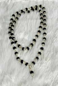 Collier Mala Karungali naturel, perles noires, méditation spirituelle, prière, bijoux religieux pour hommes et femmes, 53+1 - Product Image 4