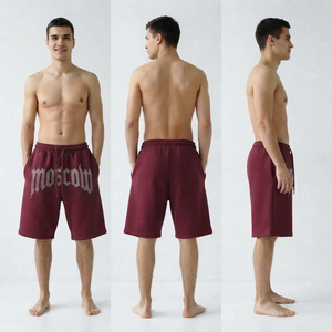 <b>Men's</b> Rhinestone Printed Baggy <b>Sweat</b> <b>Shorts</b> Casual Winter Wear Long <b>Sweat</b> <b>Shorts</b> with Pocket <b>Men</b> Oversized Cotton Fleece <b>Shorts</b> - Product Image 5
