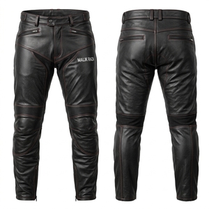 Pantalon de moto en cuir véritable personnalisé avec nom, pour homme et femme, coupe ajustée, équipement de course sur circuit - Product Image 4