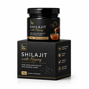 Résine de Shilajit de Qualité Supérieure 10g Infusée au Miel, Extrait Végétalien de l'Himalaya, Résine de Shilajit 100% Naturelle Riche en Acide Fulvique - Product Image 1