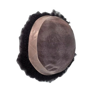 Peluca Afro de Cabello Humano Indio 100% Remy, Ondas Sueltas, Ondas Profundas, Ondas Naturales, Impermeable, con Base de Monofilamento, Taz Hair BD - Product Image 1