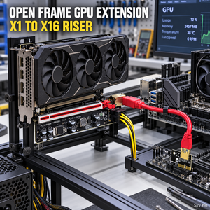 Verbesserte PCIE-<span class=keywords><strong>Riser</strong></span> Ver 009C Plus Grafikkarten-Verlängerungskabel-Adapter PCI Express <span class=keywords><strong>Riser</strong></span> VER009C PCIE X16 <span class=keywords><strong>Riser</strong></span>-Karte - Product Image 5