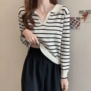 เสื้อโปโลผู้หญิงแขนยาวทรงสบายอเนกประสงค์ ผ้าคอตตอนหวี 200gsm ทนทาน ใส่ได้ทุกวัน ขายส่งแบบไม่มีลาย - Product Image 1