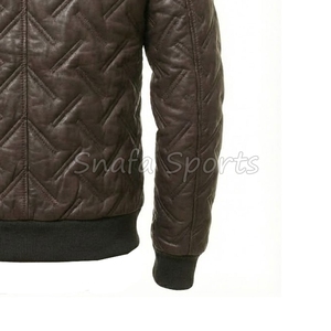 OEM Custom Winter Fashion <b>Shearling</b> <b>Bomber</b> Biker Leather <b>Jackets</b> for Men In Wholesale Price High Quality - Product Image 5
