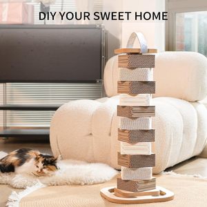 Griffoir pour chat en carton de 24,2 pouces, griffoir pour chats d'intérieur, planche à griffer pour chatons ou chats de petite taille - Product Image 6