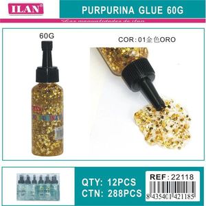 Colla Glitterata Ilan 60G Colore Oro Adesivo per Decorazioni Fai-da-Te - Product Image 3