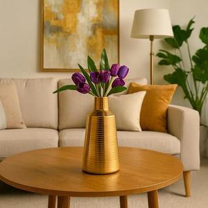 Jarrón Decorativo de Metal de Primera Calidad para Flores, Adorno Sofisticado para Interiores del Hogar - Product Image 4