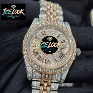 ICELOOK ผู้หญิงหรูหรานาฬิกาสแตนเลสสตีล 40 มม.ควอตซ์อนาล็อก 20 มม.แซฟไฟร์คริสตัลส่องสว่างแฟชั่นสร้อยข้อมือนาฬิกา - Product Image 4