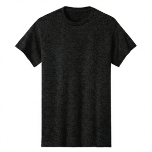 Camiseta de punto de manga corta con cuello redondo, 100% algodón, estampado puff frontal, estilo urbano, corte holgado, color liso, transpirable, heather. - Product Image 4