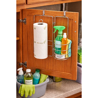 Organisateur de rangement multifonctionnel moderne en fer à fixation murale ou sur porte, non pliable, facile à assembler et à nettoyer