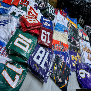 Proveedor de Ropa al por Mayor, Ofertas de Liquidación, Ropa Deportiva y para Exteriores, Impresión por Sublimación Personalizada, Tejido de Malla para Camisetas Americanas OEM - Product Image 1