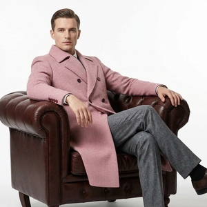 Customized Woolen Classic <b>Long</b> Sleeve <b>Coat</b> Double-Breasted Oversized Casual <b>Coat</b> for <b>Men</b> Double Breasted <b>Coats</b> - Product Image 6