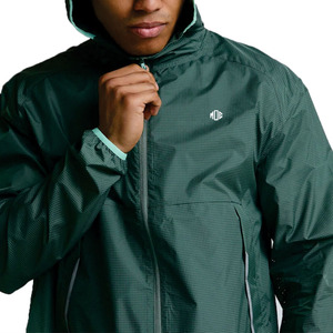 Chaqueta cortavientos personalizada verde unisex ultraligera con capucha, transpirable, resistente al viento, para deportes al aire libre, OEM, para hombre. - Product Image 4